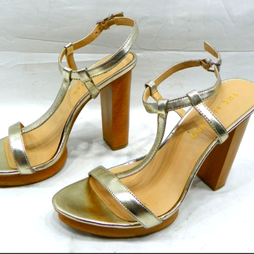 The Limited Women's Gold Strappy Heels